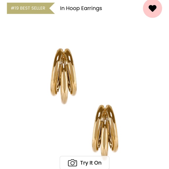 BRAND NEW - Gold Hoop Earrings - Picture 1 of 5